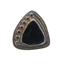 Modern Gothic Onyx-Ring aus 925er Silber – Dark Academia