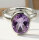 Moderner Silberring mit ovalem Amethyst – Neuware