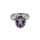 Moderner Silberring mit ovalem Amethyst – Neuware