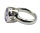 Moderner Silberring mit ovalem Amethyst – Neuware