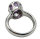Moderner Silberring mit ovalem Amethyst – Neuware