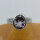 Moderner Silberring mit ovalem Amethyst – Neuware