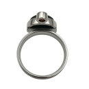 Modern Victorian Lava-Ring mit Granat aus 925 Silber – RG57