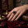 Modern Victorian Lava-Ring mit Granat aus 925 Silber – RG57