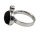 Modern Victorian Lava-Ring mit Granat aus 925 Silber – RG57