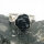 Victorian Revival Onyx-Rosenring aus 925 Silber – RG61