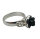 Victorian Revival Onyx-Rosenring aus 925 Silber – RG61