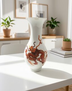 Ludwigsburg Porzellanvase mit Drachendekor – 2006