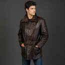 Vintage 70er Jahre Herren-Lederjacke Kastanienbraun...