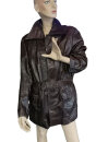 Vintage 70er Jahre Herren-Lederjacke Kastanienbraun – Gr. M/L (Etikett 56)