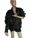 Vintage AWACS Lederjacke XL – Two-Tone Fliegerjacke Braun-Grün