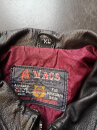 Vintage AWACS Lederjacke XL – Two-Tone Fliegerjacke Braun-Grün