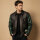 Vintage AWACS Lederjacke XL – Two-Tone Fliegerjacke Braun-Grün