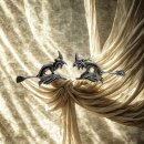 Hexen Ohrringe aus 925 Silber – Hexe auf dem Besen...